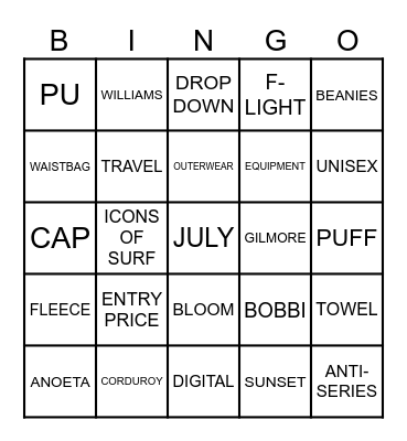 EDDIE BINGO Card