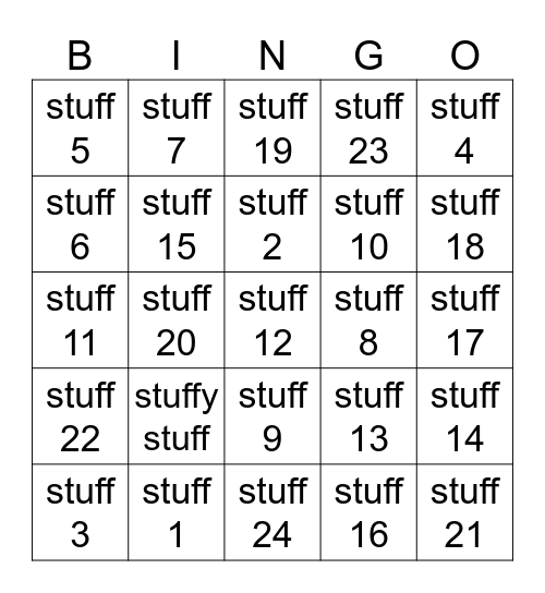 MS get together Bingo Card