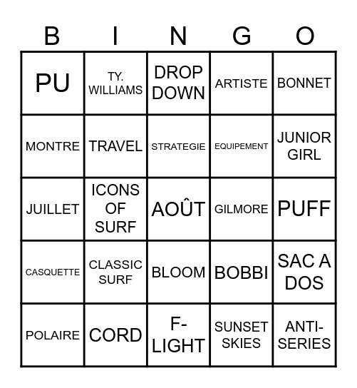 EDDIE BINGO Card