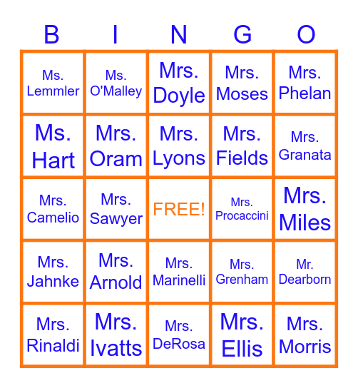 BOYDEN BINGO!! Bingo Card