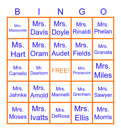 BOYDEN BINGO!! Bingo Card