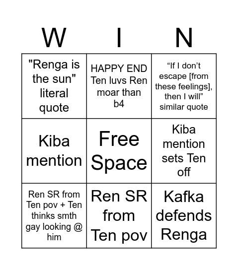 18trip "Escape from S" event predictions Bingo Card