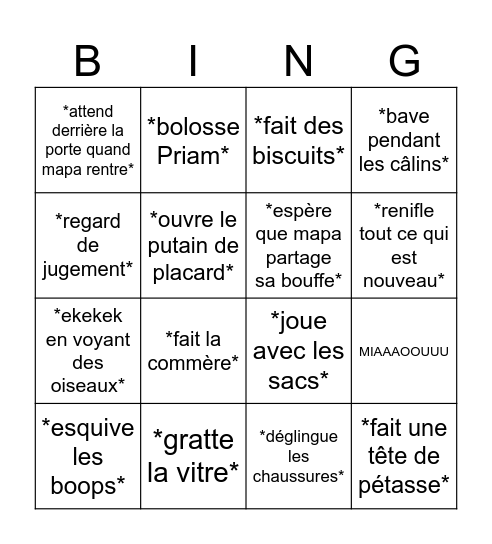 Riringo Bingo Card