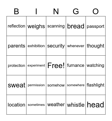 Mastery Test 5 Bingo Card