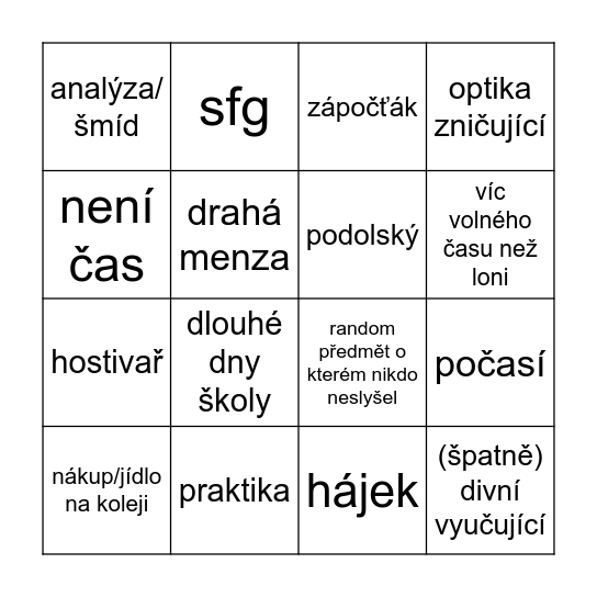 Rozhovor s randomaaky Bingo Card