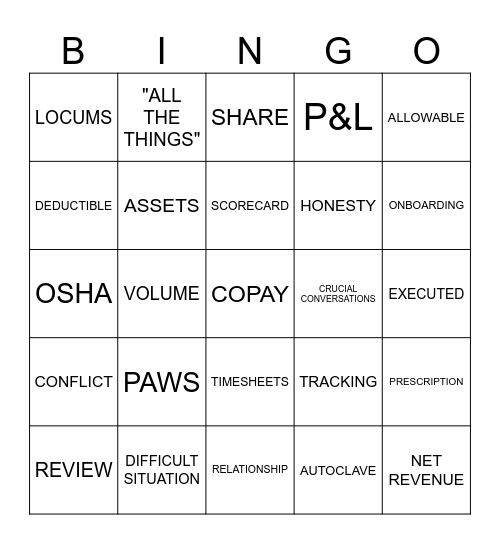 PSG Leadership Retreat 2024 Bingo Card