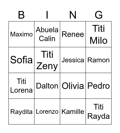 Loteria Navidena Bingo Card