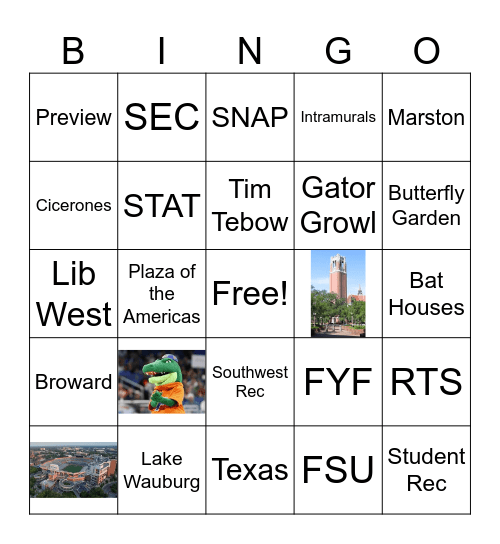 UF Bingo Card