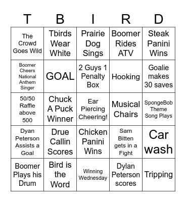 School Day Game Bingo Card