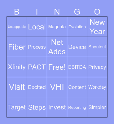 GL&D 3Q All Team Meeting Bingo Card