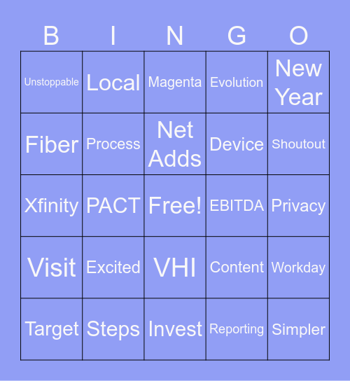 GL&D 3Q All Team Meeting Bingo Card