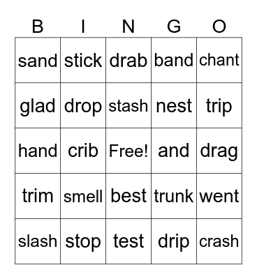Blend Bingo Card