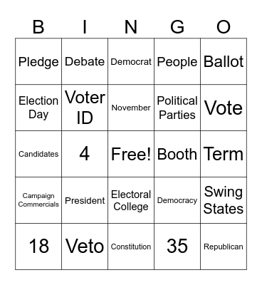 Election Bingo Card