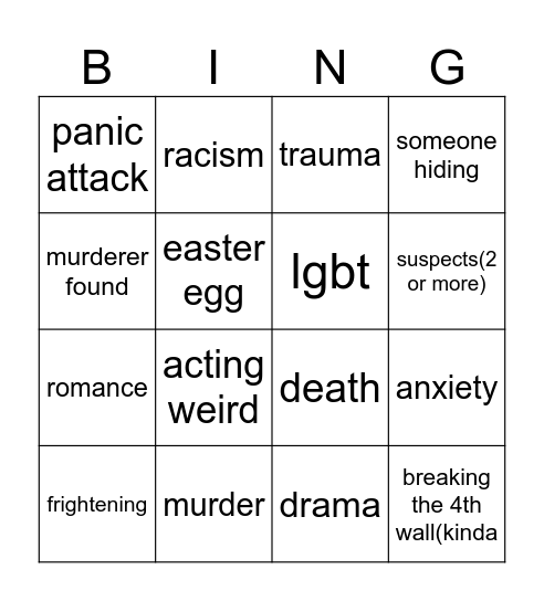 whitepine Bingo Card