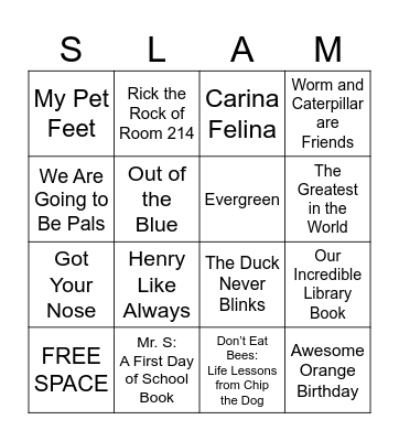 SSYRA Book Bingo 20240-2025 Bingo Card