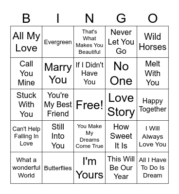 Bridget's Shower #2 Bingo Card