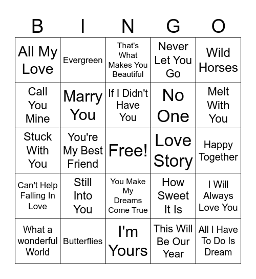 Bridget's Shower #2 Bingo Card