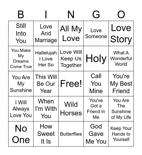 Bridget's Shower #2 Bingo Card