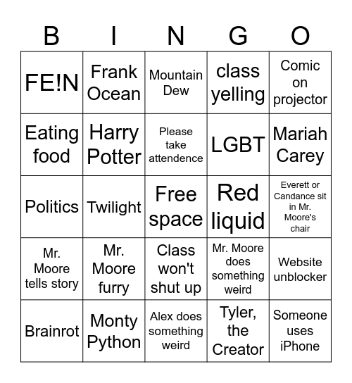 Gifted and Talented Bingo! (Updated) Bingo Card