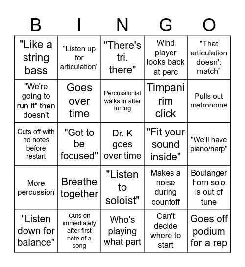 WE Bingo 11/4 Bingo Card