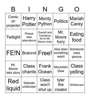 Gifted and Talented Bingo (updated again) Bingo Card