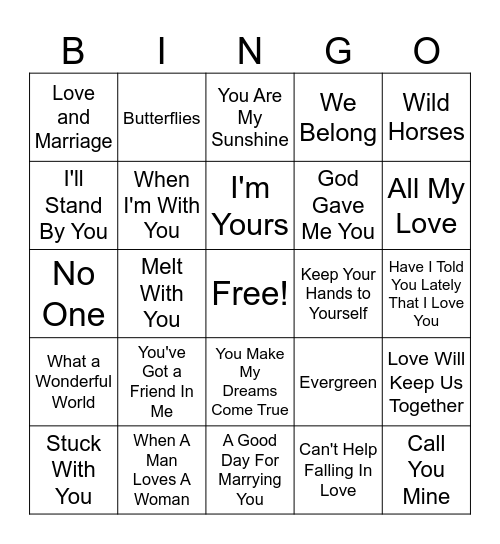 Bridget's Shower #2 Bingo Card