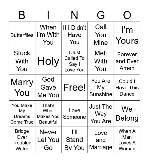 Bridget's Shower #2 Bingo Card