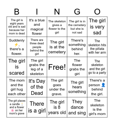 Día de Muertos Bingo Card