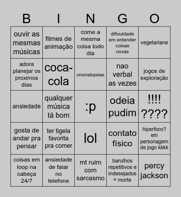 nene bingo Card