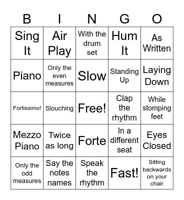 Review Bingo! Bingo Card