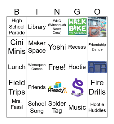 Winnequah Bingo Card