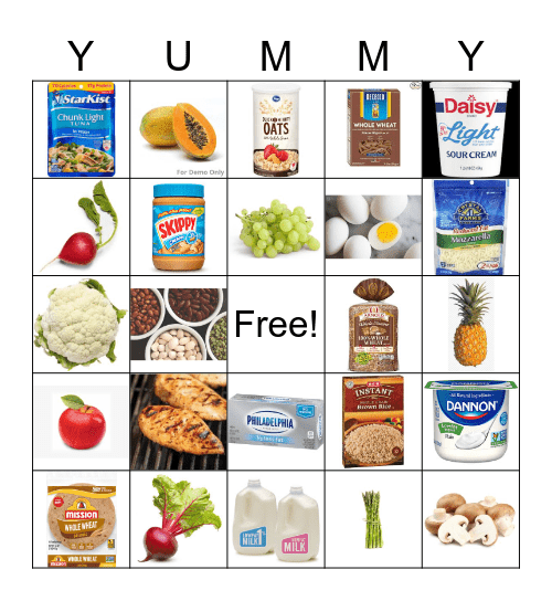 My PLATE Bingo Card