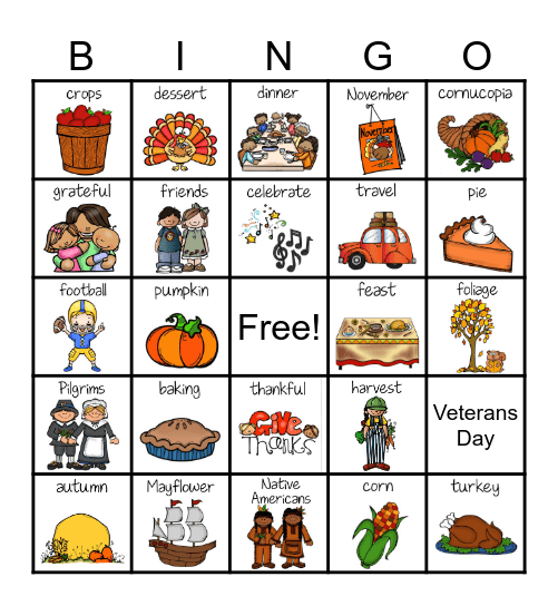 November Bingo Card