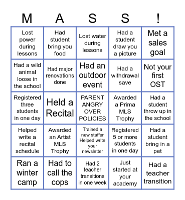 OST 2024 BINGO Card