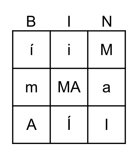 Betűkereső Bingo Card