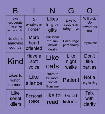 Aesop's type Bingo Card