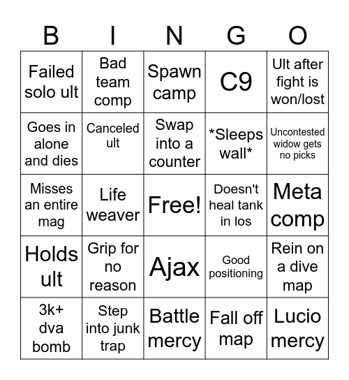 Eso Bingo card Bingo Card