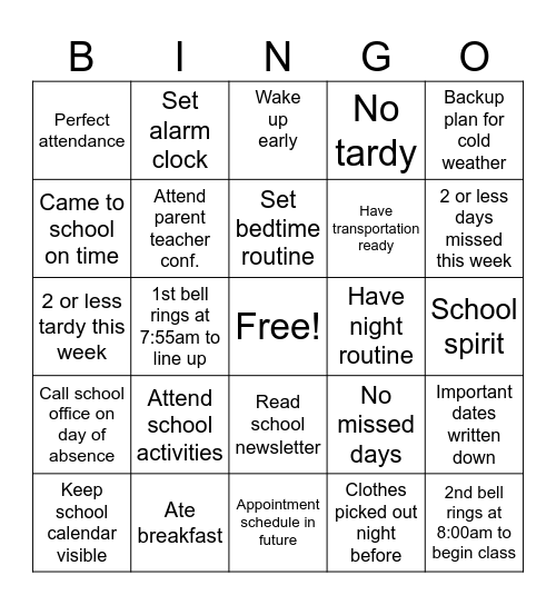 Laugh & Learn Bingo Card