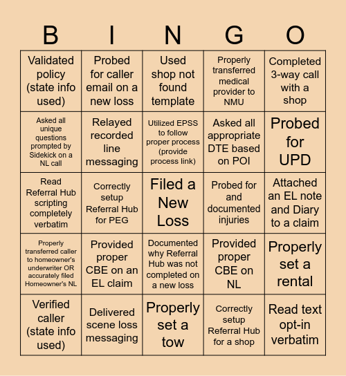 Accuracy Bingo 🌟 Bingo Card