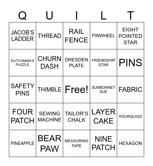 MPQG Bingo Card