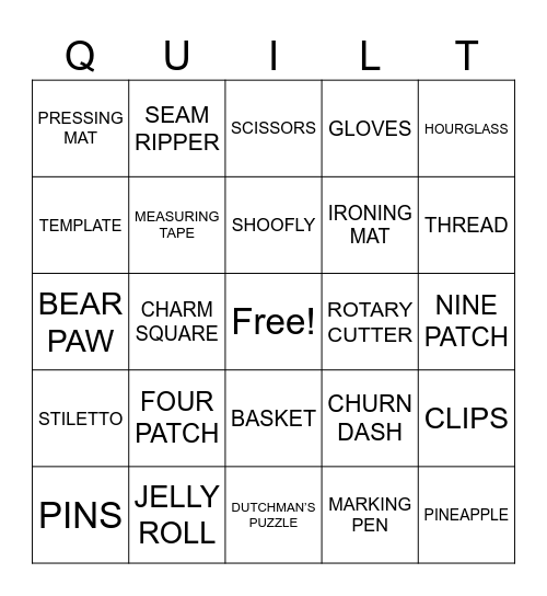 MPQG Bingo Card