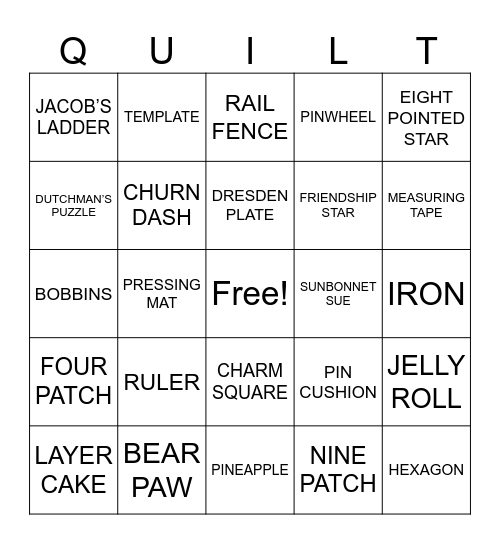 MPQG Bingo Card