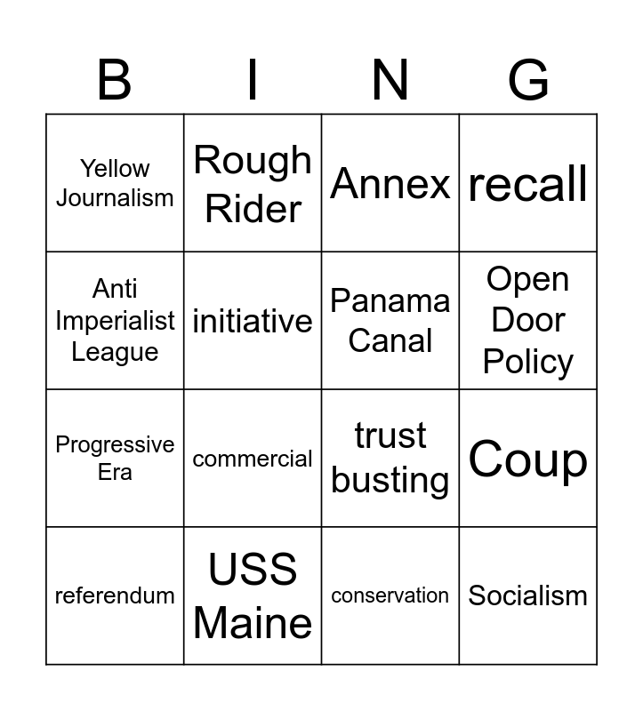 Chapter 10 Bingo Card