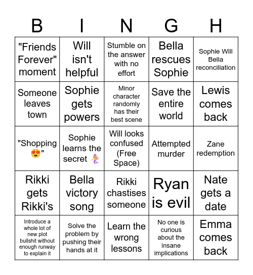 BINGH2O Bingo Card