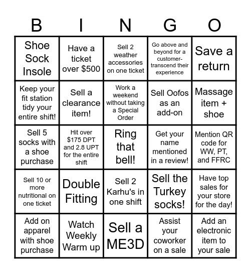 Fleet Feet St Louis BINGO Card