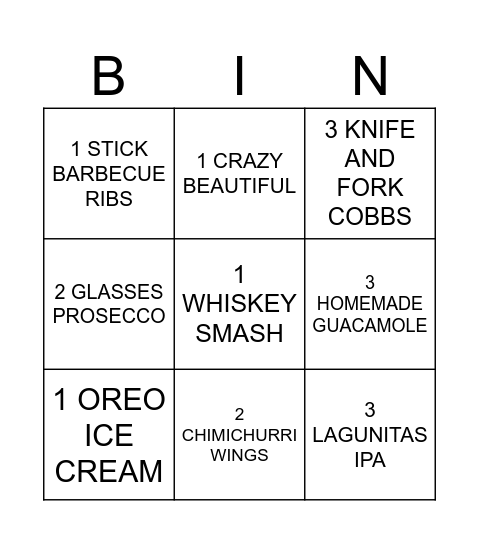 SUNDAY FUNDAY! Bingo Card