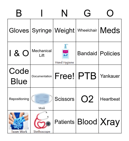 Nursing Bingo Card