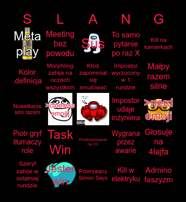 Karczmogus Bingo Card