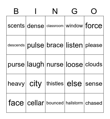 purple Bingo Card