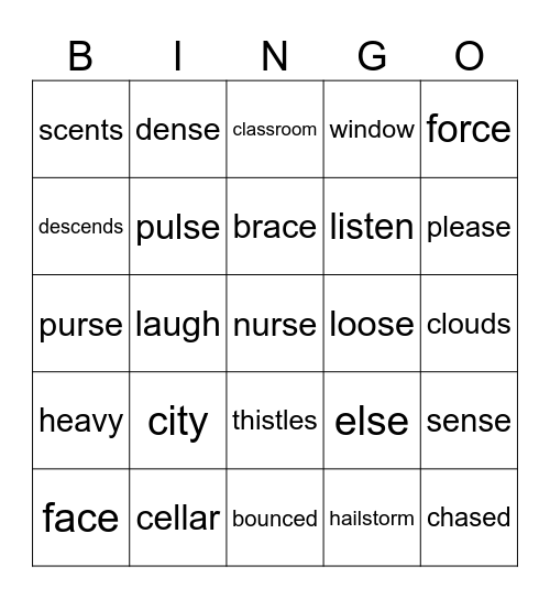 purple Bingo Card